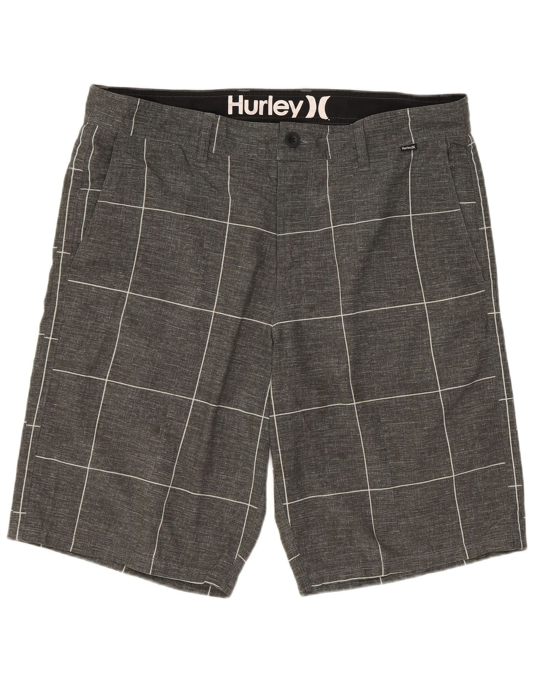 Ανδρικό σορτς Chino Hurley W34 μεγάλο γκρι γεωμετρικό