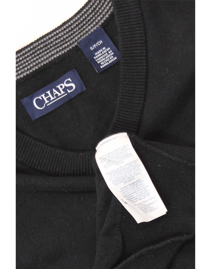 Chaps Ανδρικό γιλέκο Tank Top Μικρό μαύρο βαμβακερό