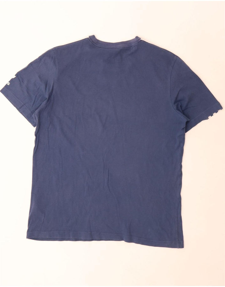Ανδρικό T-Shirt Adidas Top από μεσαίο μπλε βαμβακερό
