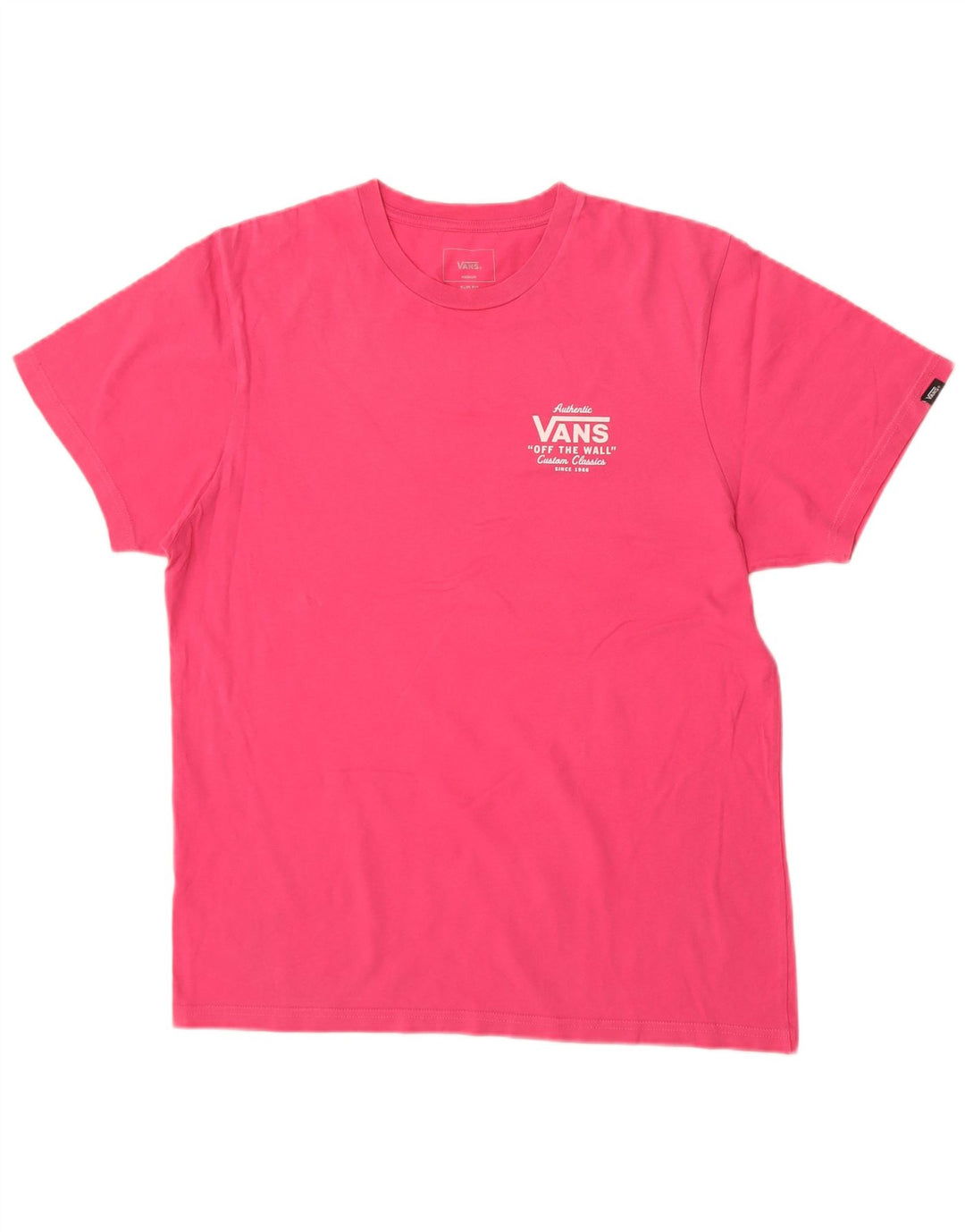 Ανδρικό γραφικό T-shirt Vans Slim Fit Top Μεσαίο Ροζ