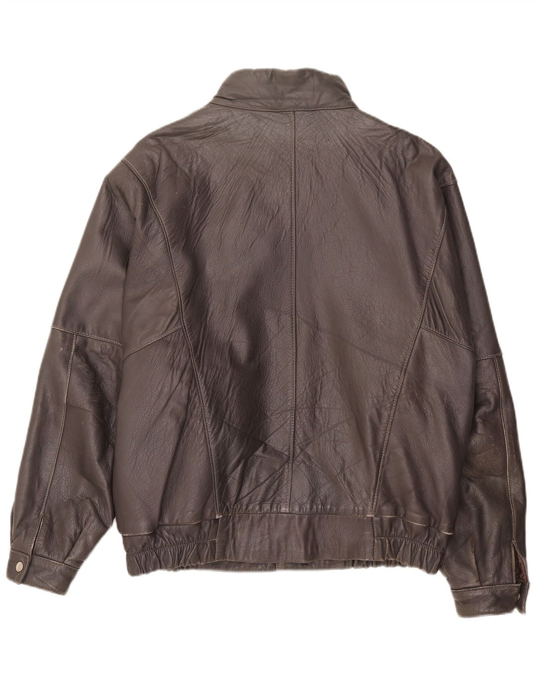 Vintage Ανδρικό Δερμάτινο Μπουφάν UK 36 Small Brown Δερμάτινο