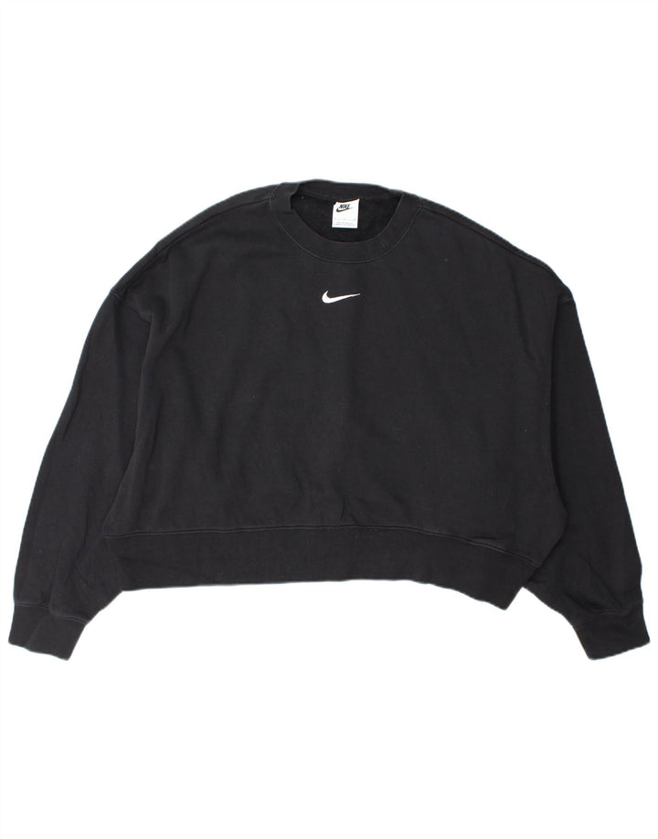 Γυναικείο φούτερ Nike υπερμεγέθη Jumper UK 10 Small μαύρο βαμβακερό