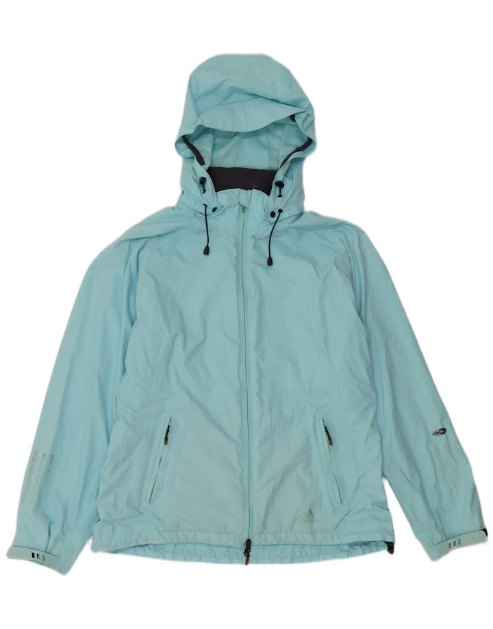 Adidas Γυναικείο Clima Proof Hooded Rain Jacket UK 16 Large Blue Polyester
