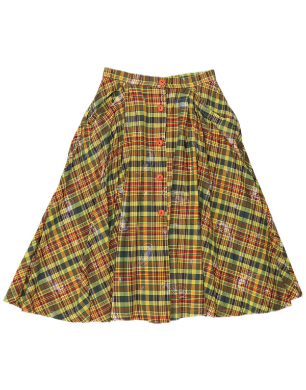 Vintage γυναικεία ψηλόμεση φούστα IT 42 Medium W26 Green Check