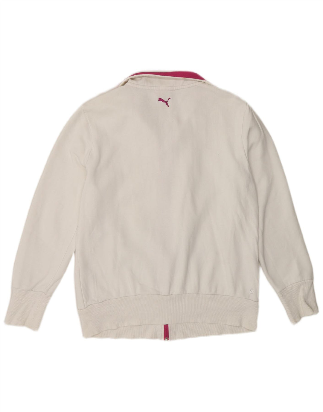 Γυναικεία φόρμα γραφικών Puma Top Jacket UK 14 Large White Colourblock