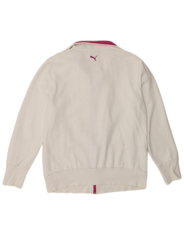 Γυναικεία φόρμα γραφικών Puma Top Jacket UK 14 Large White Colourblock