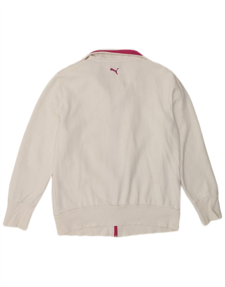 Γυναικεία φόρμα γραφικών Puma Top Jacket UK 14 Large White Colourblock