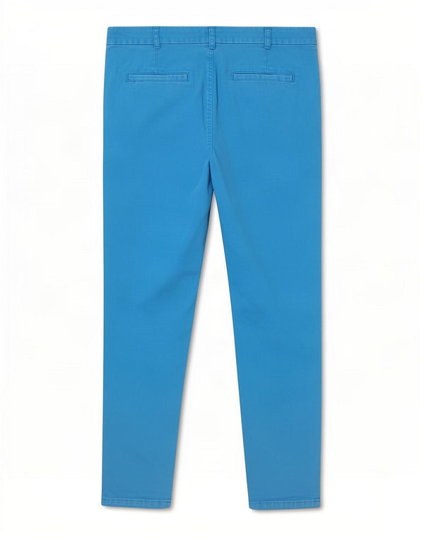 Benetton Γυναικείο ίσιο παντελόνι Chino IT 42 Medium W30 L28 Blue Cotton
