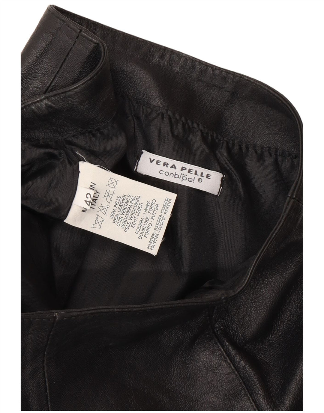 Γυναικεία Δερμάτινη Φούστα CONBIPEL IT 42 Medium W28 Μαύρη Δερμάτινη