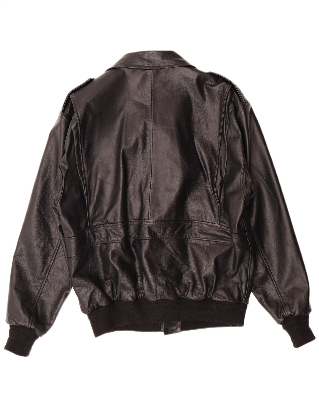 Vintage Ανδρικό Military Bomber Δερμάτινο μπουφάν UK 42 XL Μαύρο