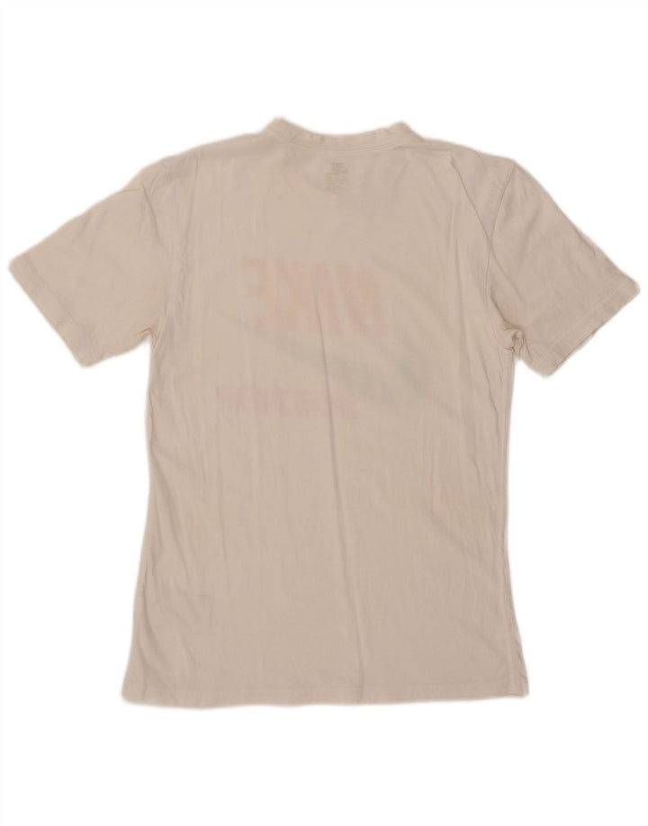 Ανδρικό γραφικό μπλουζάκι NIKE Top UK 34/35 XS Λευκό βαμβακερό