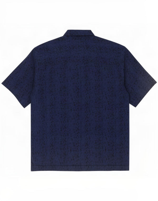 Quiksilver Boys κοντομάνικο πουκάμισο 15-16 ετών μεγάλο navy μπλε γεωμετρικό