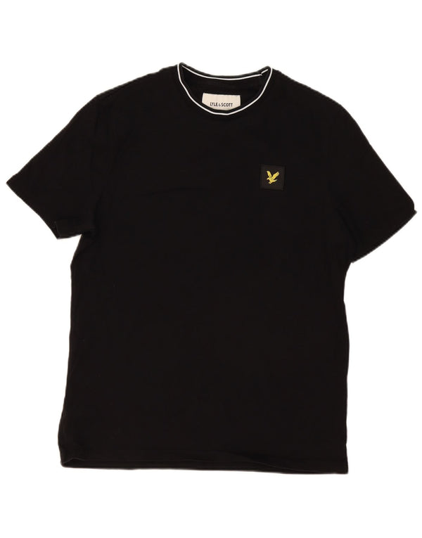 Lyle & Scott Ανδρικό T-Shirt Relaxed Fit Top Μικρό μαύρο βαμβακερό