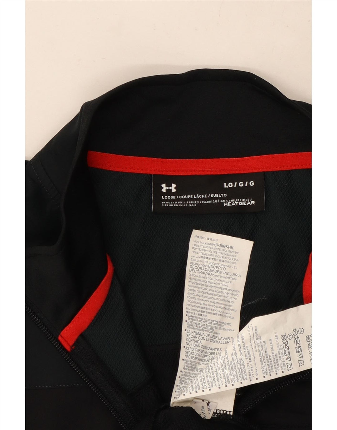 Ανδρική φόρμα Heat Gear UNDER Armour Top Jacket Large Black Colourblock