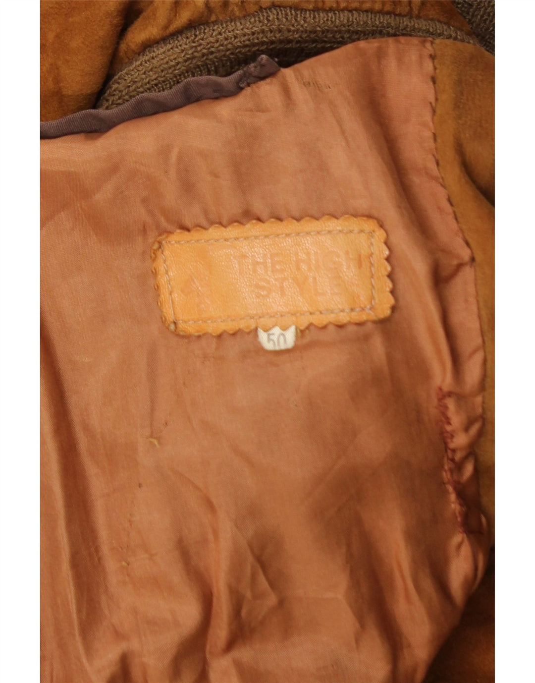 Vintage Ανδρικό Suede Bomber Jacket IT 50 Large Brown