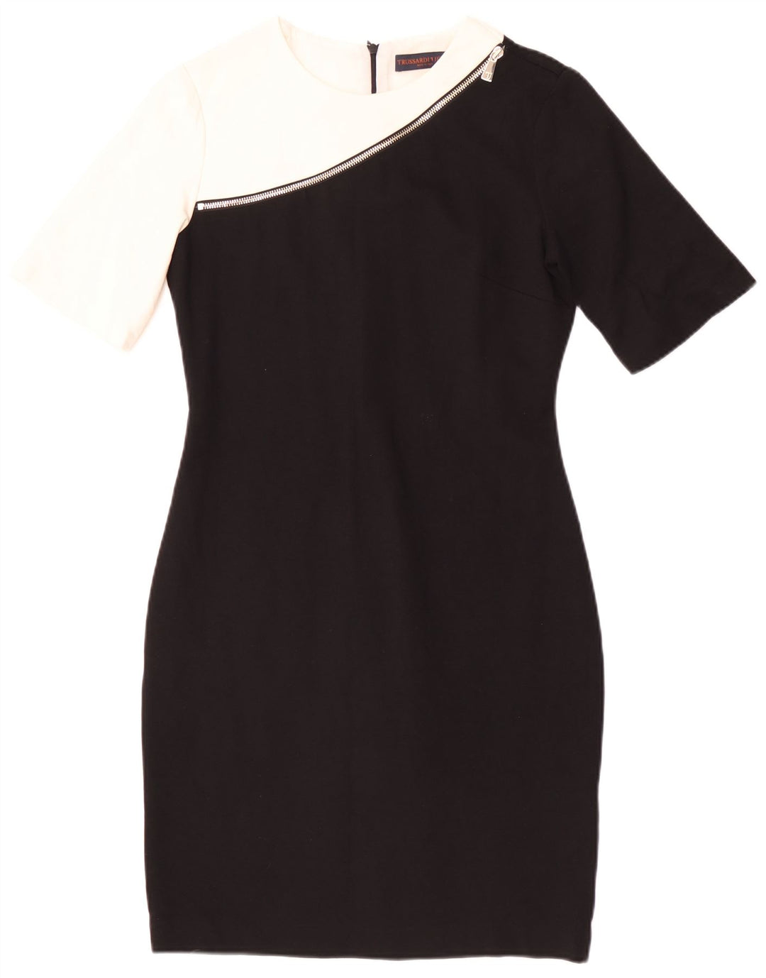 Γυναικείο φόρεμα με θήκη Trussardi IT 42 Medium Black Colorblock Viscose