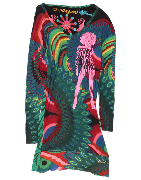 Desigual Γυναικείο Γραφικό Φόρεμα με θήκη UK 18 XL Πολύχρωμο Γεωμετρικό