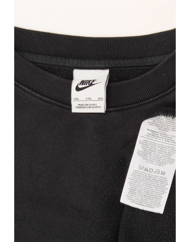 Nike Mens Sweatshirt Jumper 2XL Black Cotton