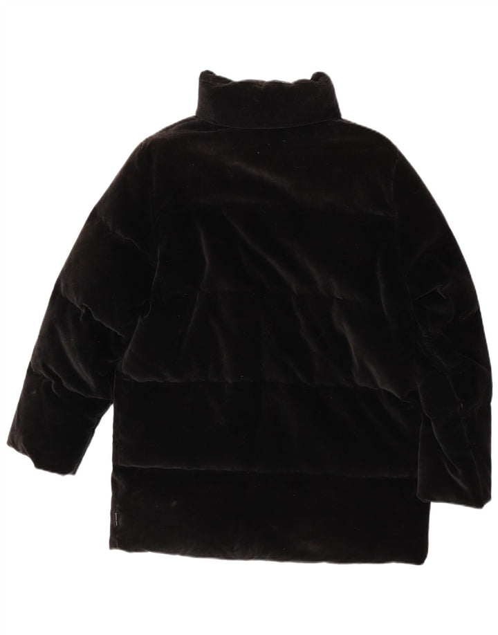 Moncler Γυναικείο Μπουφάν με βελούδινο μεγάλο μέγεθος 0 XS μαύρο βαμβακερό