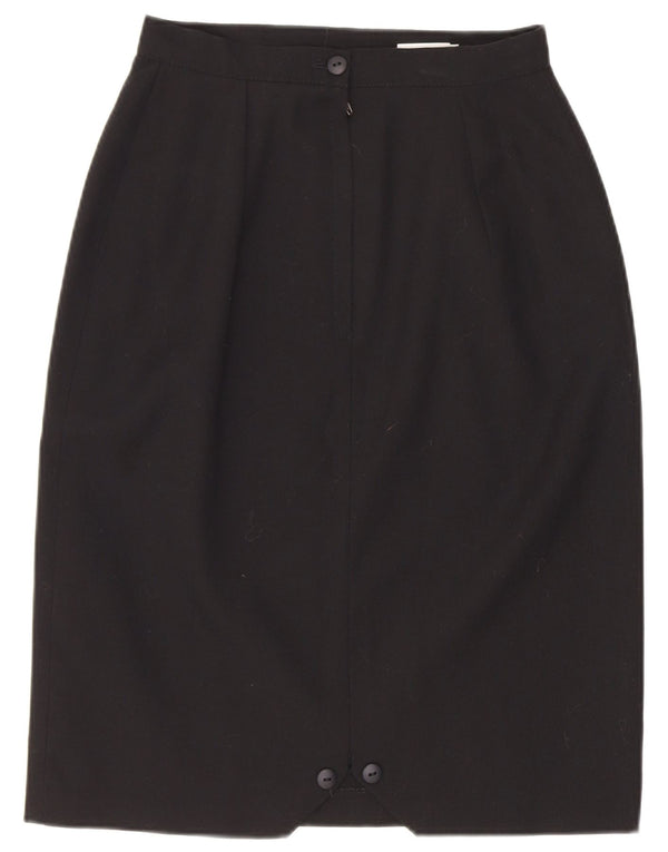 Σημείωση Γυναικεία Ψηλόμεση Pencil Φούστα UK 10 Small W22 Black Polyester