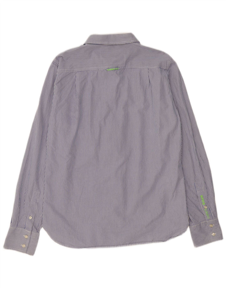 Ανδρικό πουκάμισο Superdry Μεγάλο Navy Blue Pinstripe