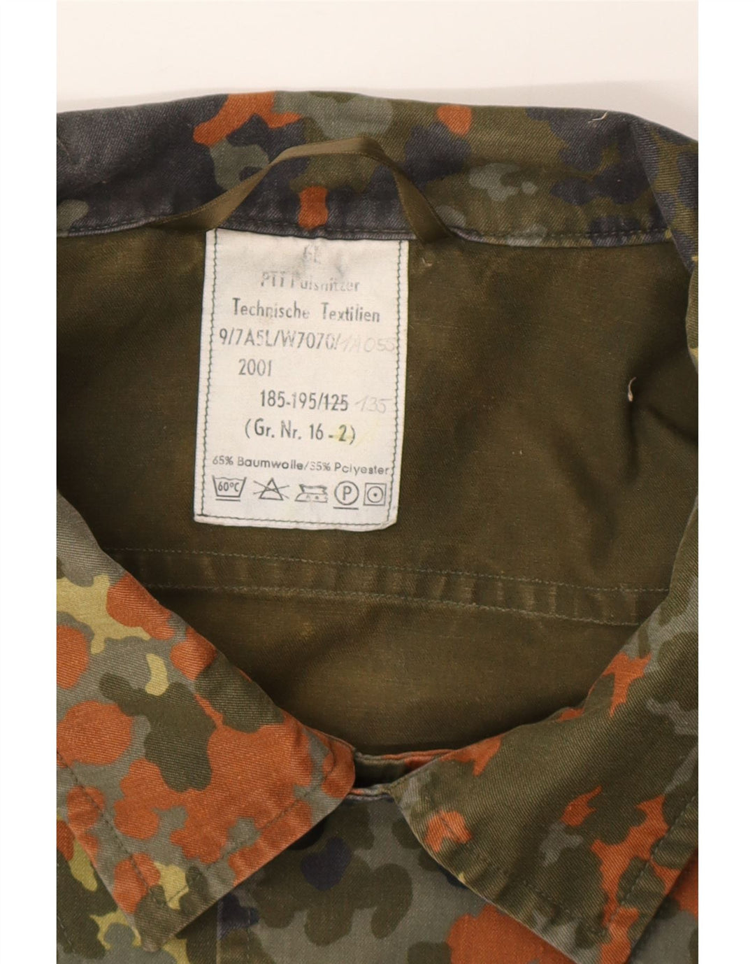 Vintage Ανδρικό Στρατιωτικό Μπουφάν UK 44 2XL Χακί Καμουφλάζ Βαμβακερό