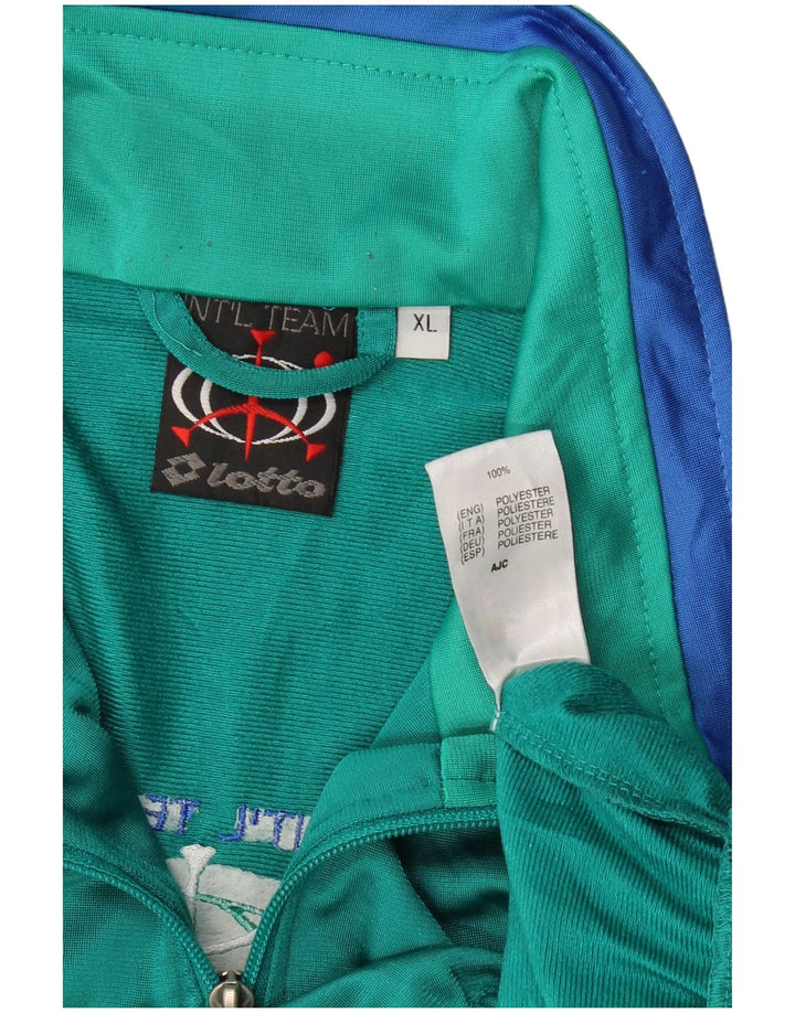 Ανδρική αθλητική φόρμα γραφικών LOTTO Top Jacket XL Green Colourblock Polyester