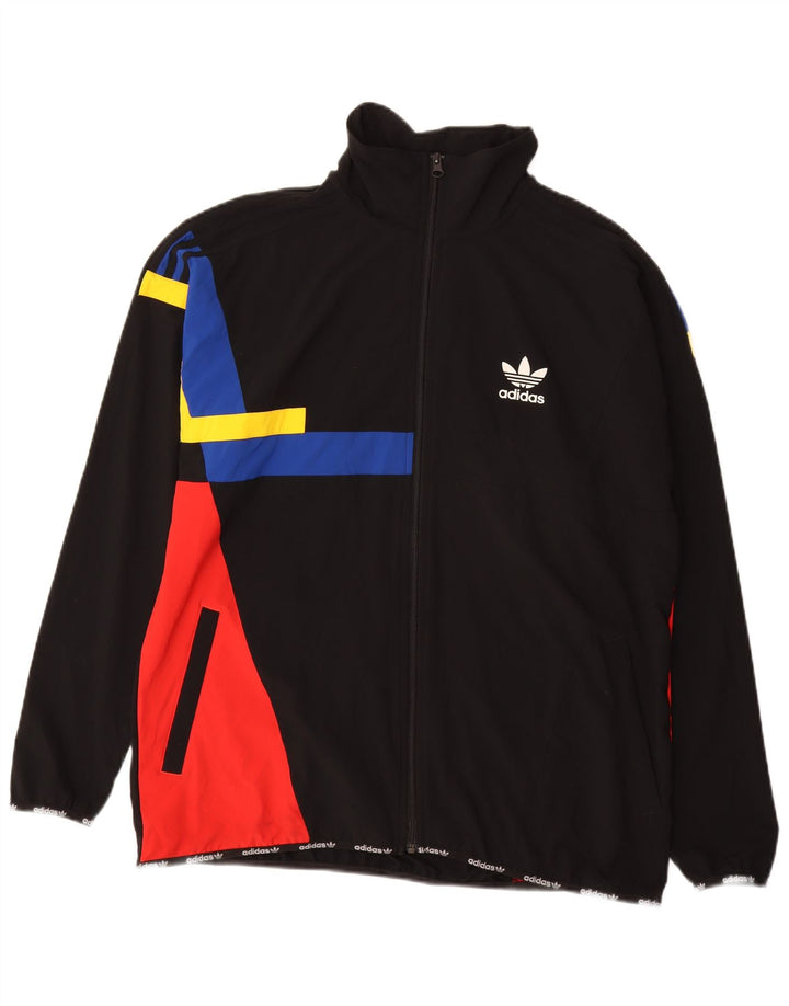 Ανδρική αθλητική φόρμα ADIDAS Top Jacket Large Black Colourblock Nylon