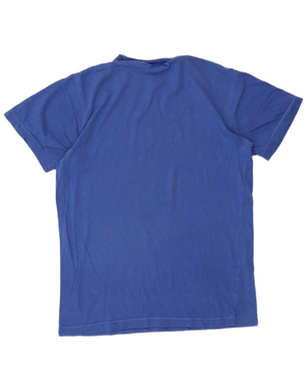 Γραφικό T-Shirt Adidas Boys Top 15-16 ετών Μπλε βαμβακερό