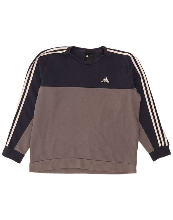 Ανδρικό φούτερ Adidas Jumper XL Γκρι Colourblock Βαμβακερό