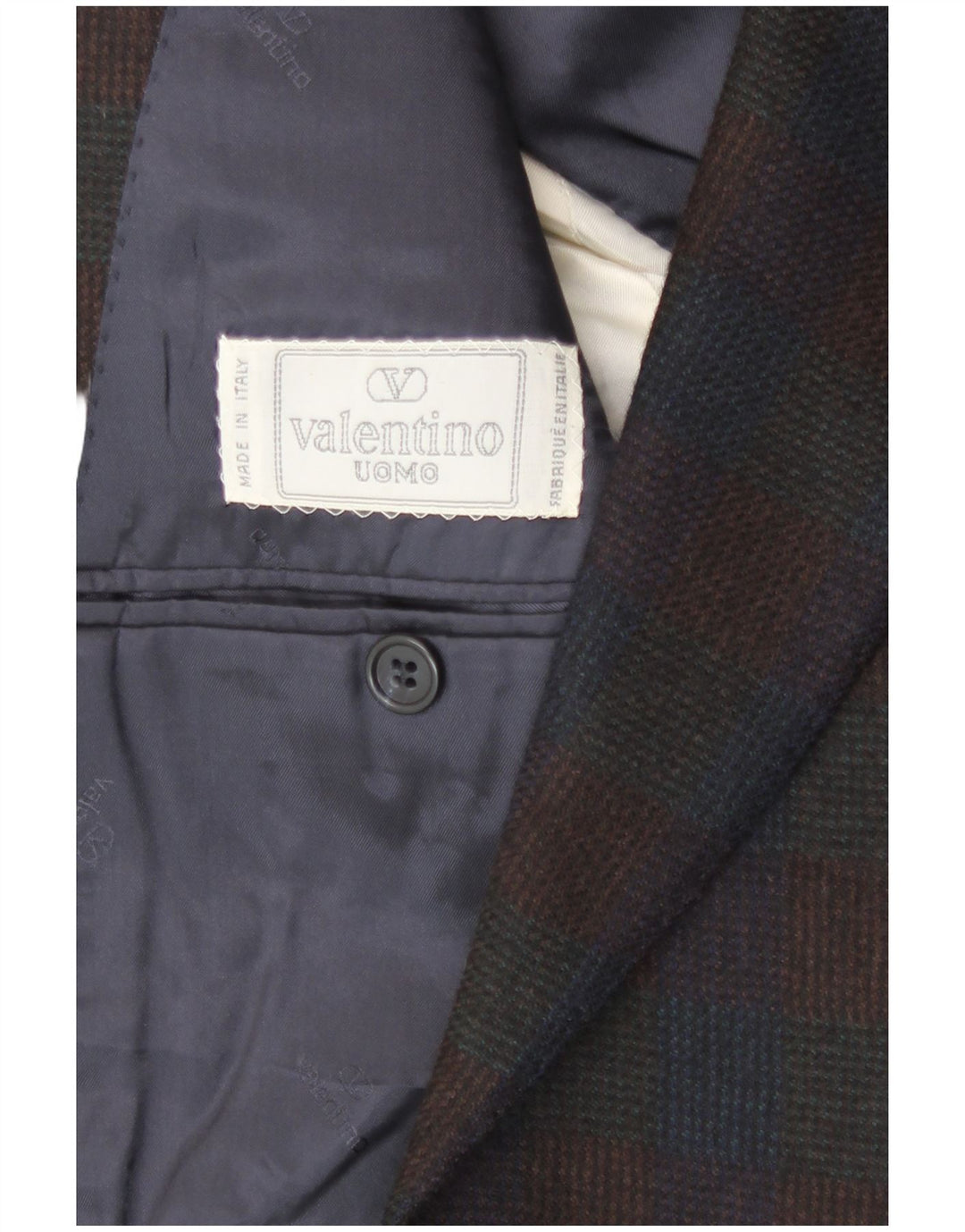 Valentino Ανδρικό σακάκι σακάκι με 2 κουμπιά UK 38 Medium Navy Blue Check