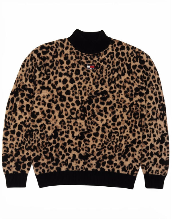 Tommy Hilfiger Γυναικείο πουλόβερ με λαιμό χελώνα UK 14 Μεσαίο καφέ