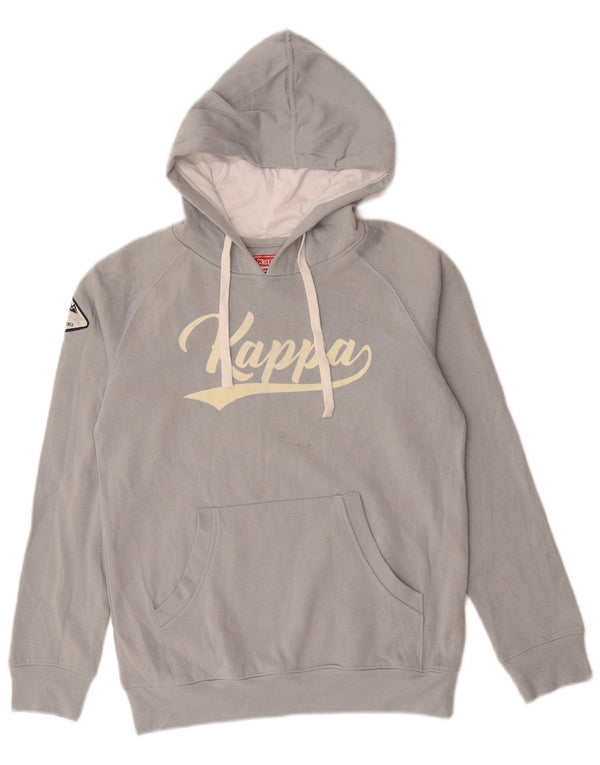 Kappa Γυναικείο Graphic Hoodie Jumper UK 14 Medium Grey Cotton