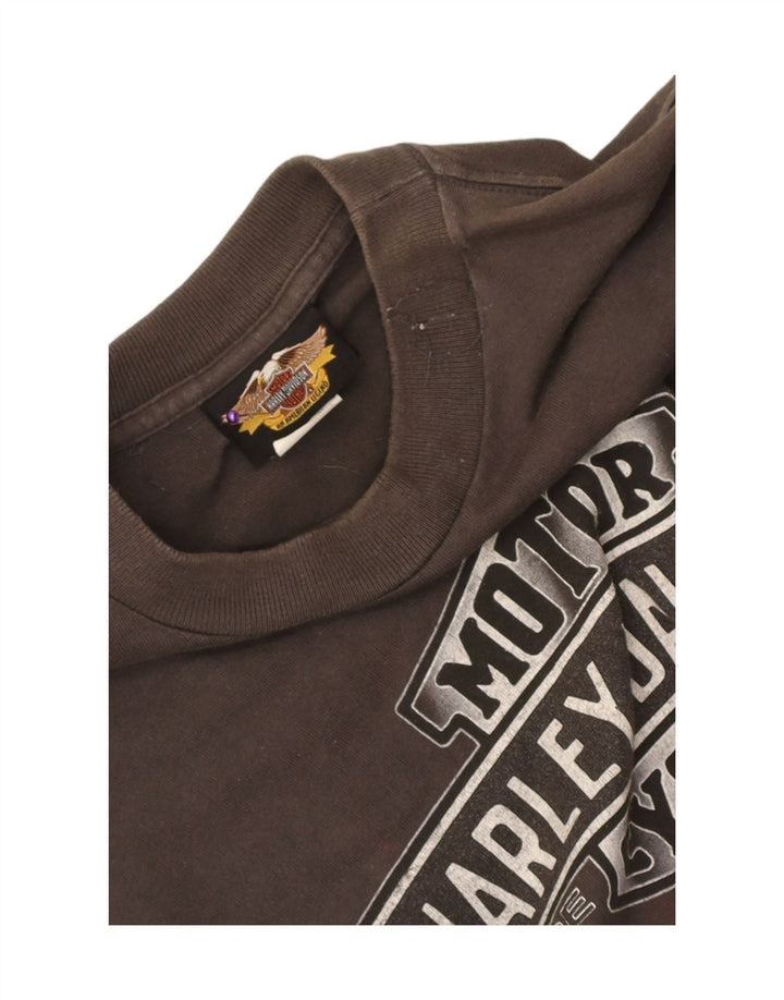 Ανδρικό γραφικό T-Shirt Harley Davidson Τοπ μεσαίο γκρι βαμβακερό