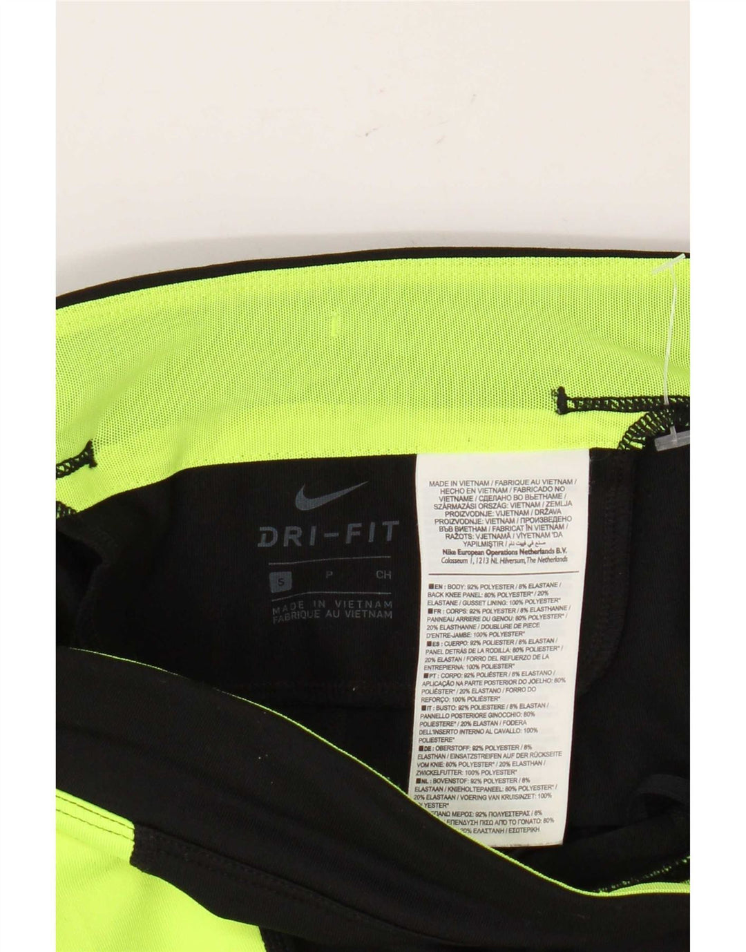 Nike Γυναικεία κολάν Dri Fit UK 10 Small Black Colourblock Polyester