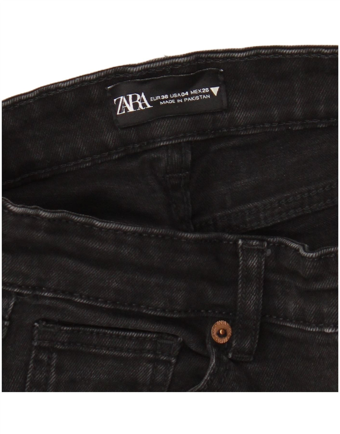 Zara Γυναικείο Τζιν EU 36 XS W26 L25 Μαύρο