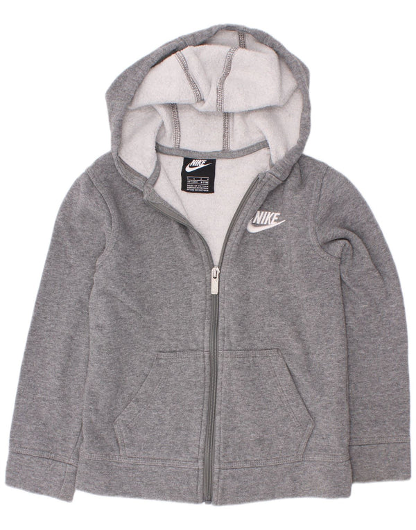 Πουλόβερ Nike Boys με φερμουάρ με κουκούλα 6-7 ετών, βαμβακερό μεγάλο γκρι φλιτζάνι