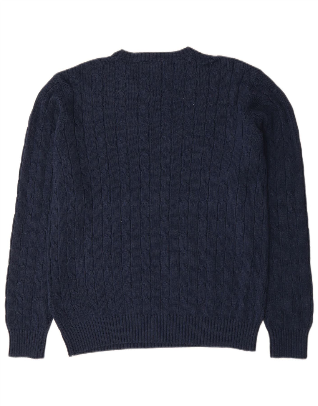 Marks & Spencer Ανδρικό μπλε πουλόβερ με λαιμόκοψη Harbor Crew Large Navy Blue