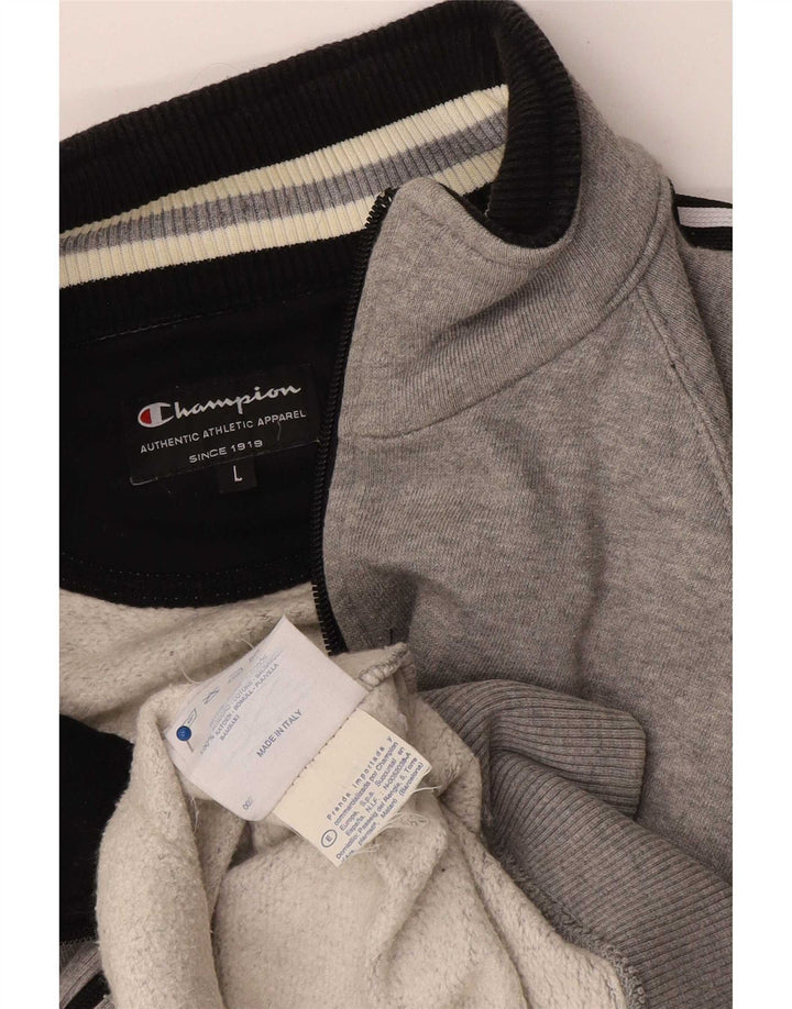 Ανδρική αθλητική φόρμα Champion Top Jacket Μεγάλο Γκρι βαμβακερό