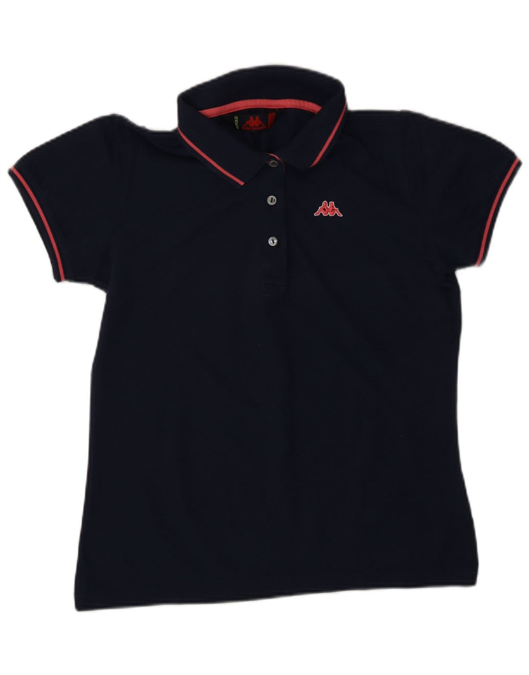 KAPPA Γυναικείο Πόλο Μπλουζάκι UK 12 Medium Navy Blue βαμβακερό