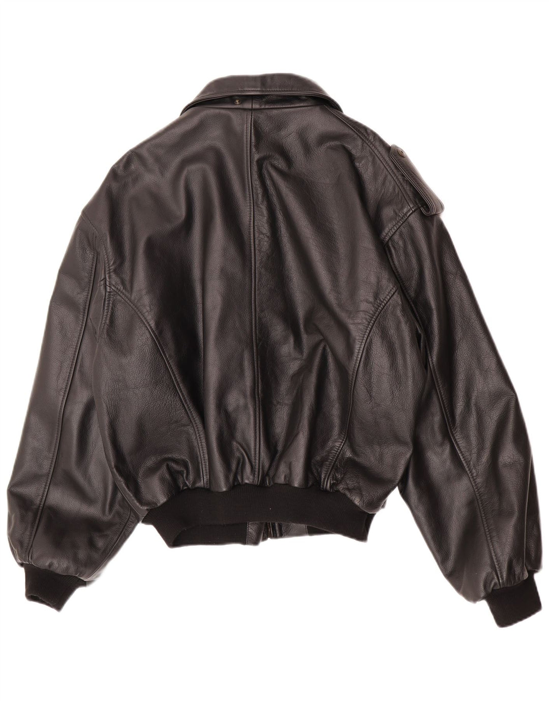 Vintage Ανδρικό Faux Leather Military Jacket IT 48/50 Medium Black