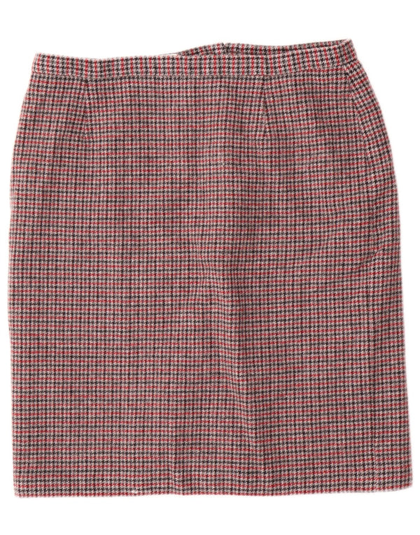 Eastex Γυναικεία Pencil Φούστα UK 20 2XL W34 Πολύχρωμο μαλλί Houndstooth