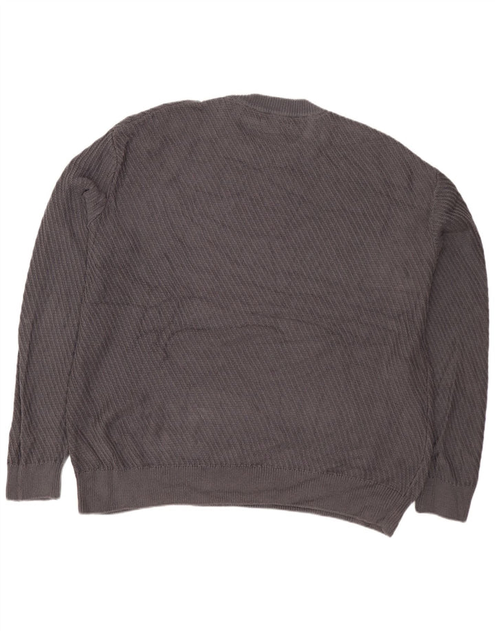 Ανδρικό πουλόβερ ZARA Loose Fit Crew Jumper Large Grey