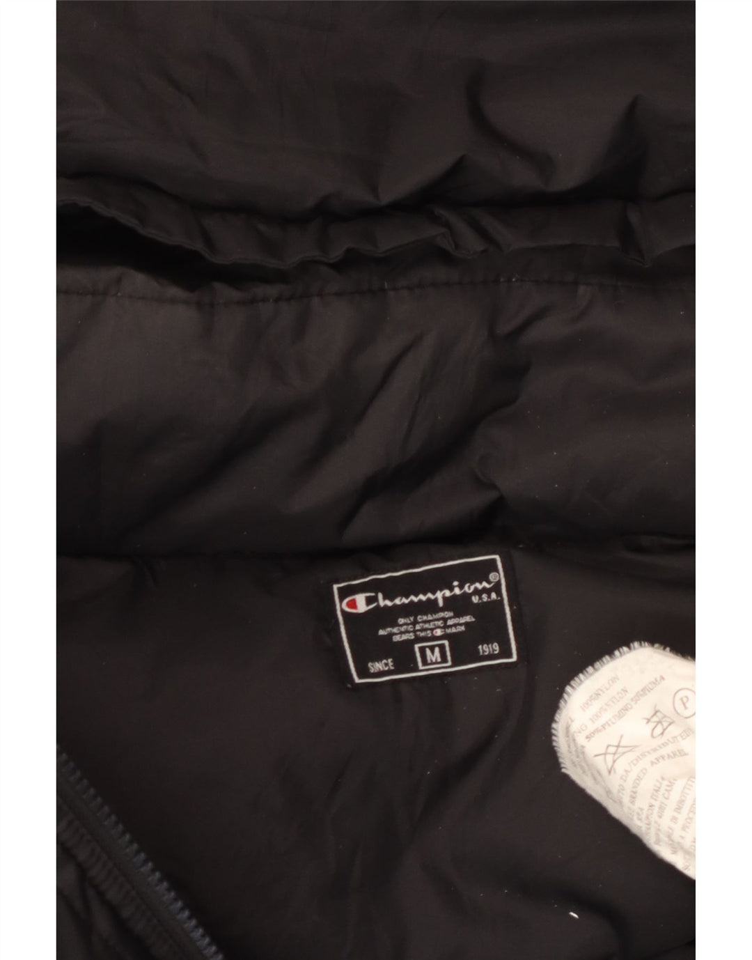 Champion Ανδρικό μπουφάν με κουκούλα UK 38 Medium Black Nylon