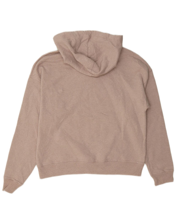 Champion Women's Oversized Hoodie Jumper UK 10 Small Pink Flecked Cotton