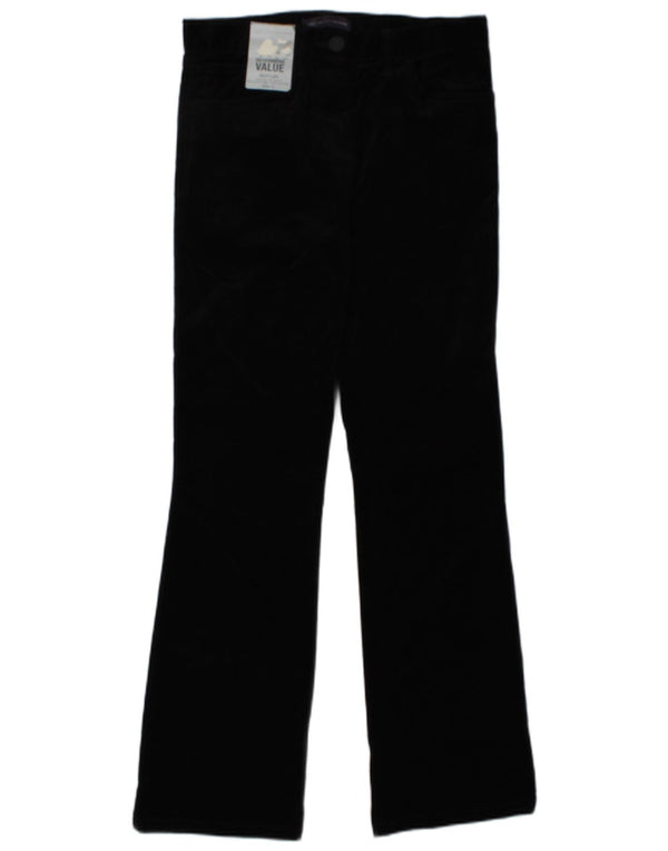 Marks & Spencer Γυναικεία Bootcut Κοτλέ παντελόνι UK 8 Small W27 L31 Μαύρο