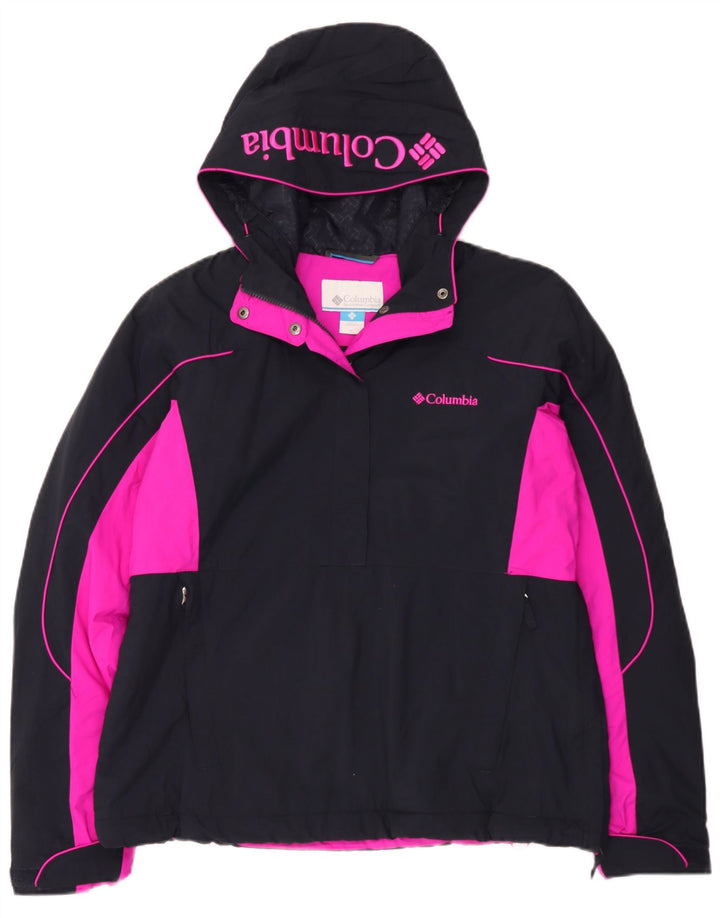 Columbia Γυναικείο γραφικό μπουφάν βροχής UK 18 XL Black Colourblock
