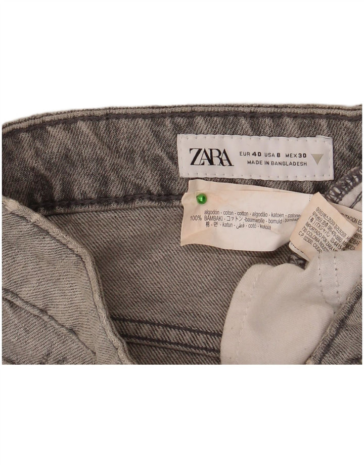 Ζαρά γυναικείο τζιν Distressed Hot παντελόνι EU 40 Medium W30 Γκρι βαμβακερό