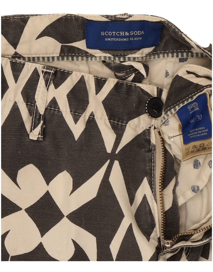 Ανδρικό σορτς Chino Scotch & Soda W30 Γκρι μεσαίο γεωμετρικό βαμβάκι