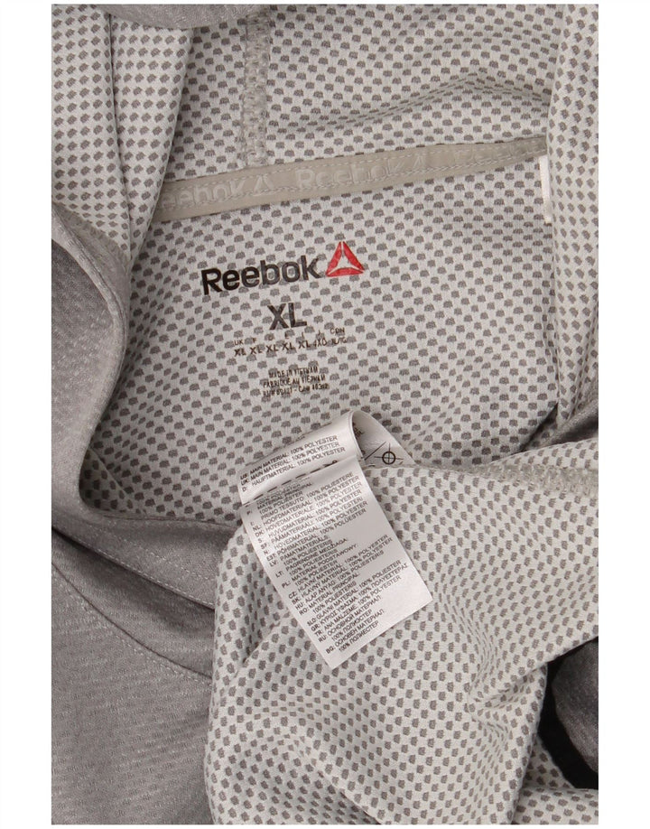 Γκρι πολυεστέρας REEBOK Ανδρικό γραφικό κουκούλα XL